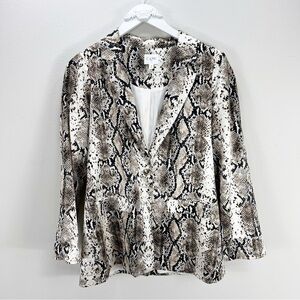 Cami NYC Owen Jacket Blazer Snake Print Silk Size Small S